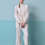 Hera Adjustable Waist Hoodie in Cream