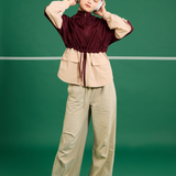 Iris Adjustfit Windbreaker Burgundy & Sand