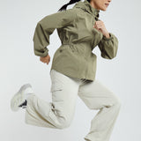 Sophia Aeroshade Cinched Windbreaker in Warm Olive