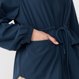 Neo Windbreaker Top in Charcoal Blue