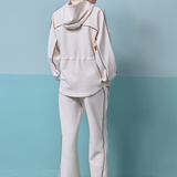 Hera Adjustable Waist Hoodie in Cream