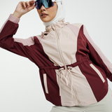 Naya Tri-Colour Windbreaker in Beige