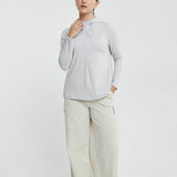 Hailey Running Top Hoodie in Grey