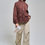 Neo Windbreaker Top in Rose Gold