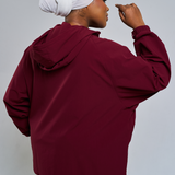 Thara Boxy Windbreaker in Maroon