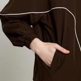 Talia Dynamic Windbreaker in Dark Brown