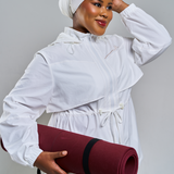 Megan Trench Windbreaker in White