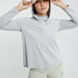 Hailey Running Top Hoodie in Grey
