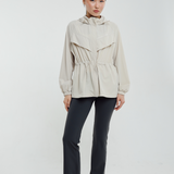 Lara Aeroshade Cinched Windbreaker in Stone
