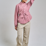 Neo Windbreaker Top in Dusty Pink