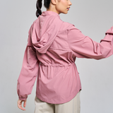 Neo Windbreaker Top in Dusty Pink