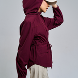Neo Windbreaker Top in Burgundy