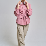Neo Windbreaker Top in Dusty Pink