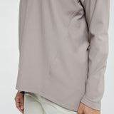 Lily Basic Ribbed Top in Taupe
