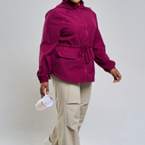 Neo Windbreaker Top in Magenta