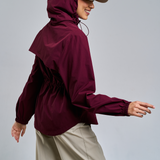 Neo Windbreaker Top in Burgundy
