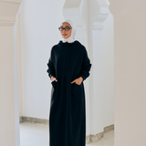 Natalia Hoodie Dress in Black