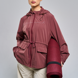 Neo Windbreaker Top in Pink Rose