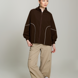 Talia Dynamic Windbreaker in Dark Brown