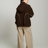 Talia Dynamic Windbreaker in Dark Brown