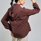 Neo Windbreaker Top in Rose Gold