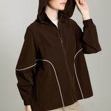 Talia Dynamic Windbreaker in Dark Brown