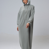 Natalia Hoodie Dress in Ash Green