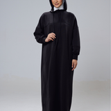Natalia Hoodie Dress in Black