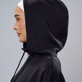 Natalia Hoodie Dress in Black