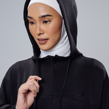 Natalia Hoodie Dress in Black