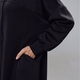 Natalia Hoodie Dress in Black