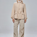 Neo Windbreaker Top in Khaki