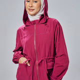 Neo Windbreaker Top in Magenta