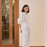 Odette Linen Pants in Off-white