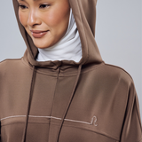 Natalia Hoodie Dress in Dark Brown