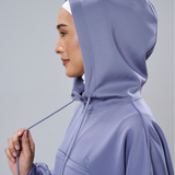 Natalia Hoodie Dress in Dusty Blue