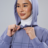 Natalia Hoodie Dress in Dusty Blue