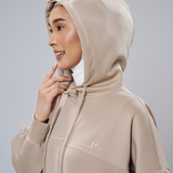 Natalia Hoodie Dress in Khaki