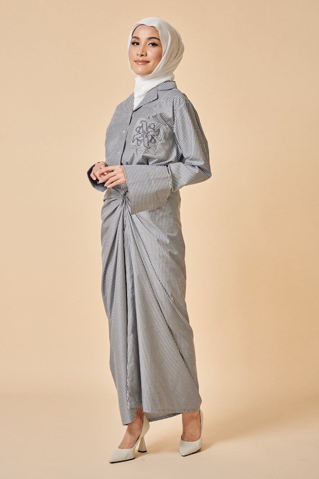 Laurel Stripe Pario set in Black