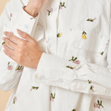 Tulip Button down Shirt in White