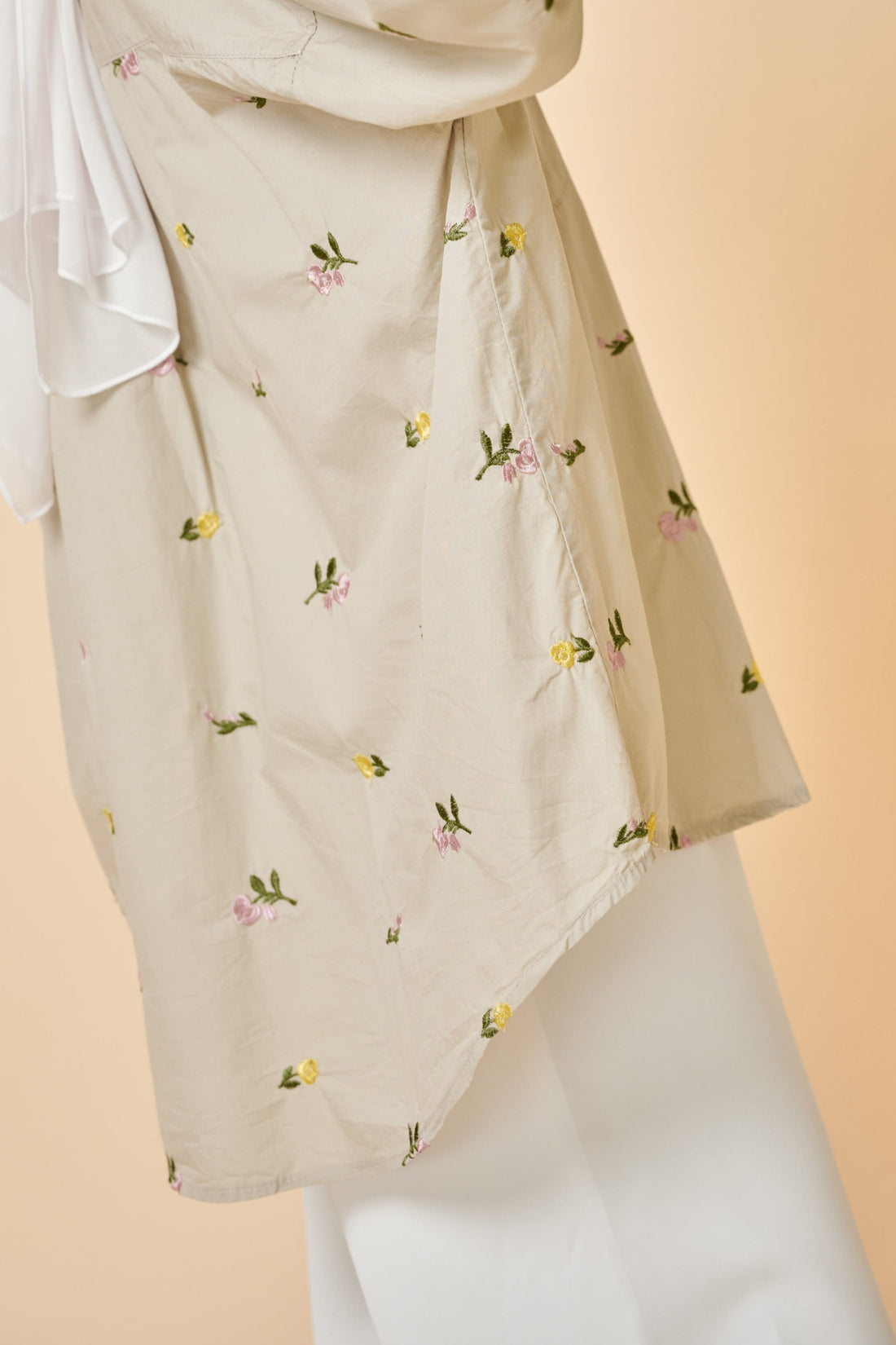 Tulip Button down Shirt in Khaki