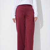 Marina Straight Cut Pants in Mulberry