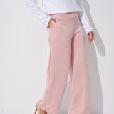 Marina Straight Cut Pants in Powder Pink