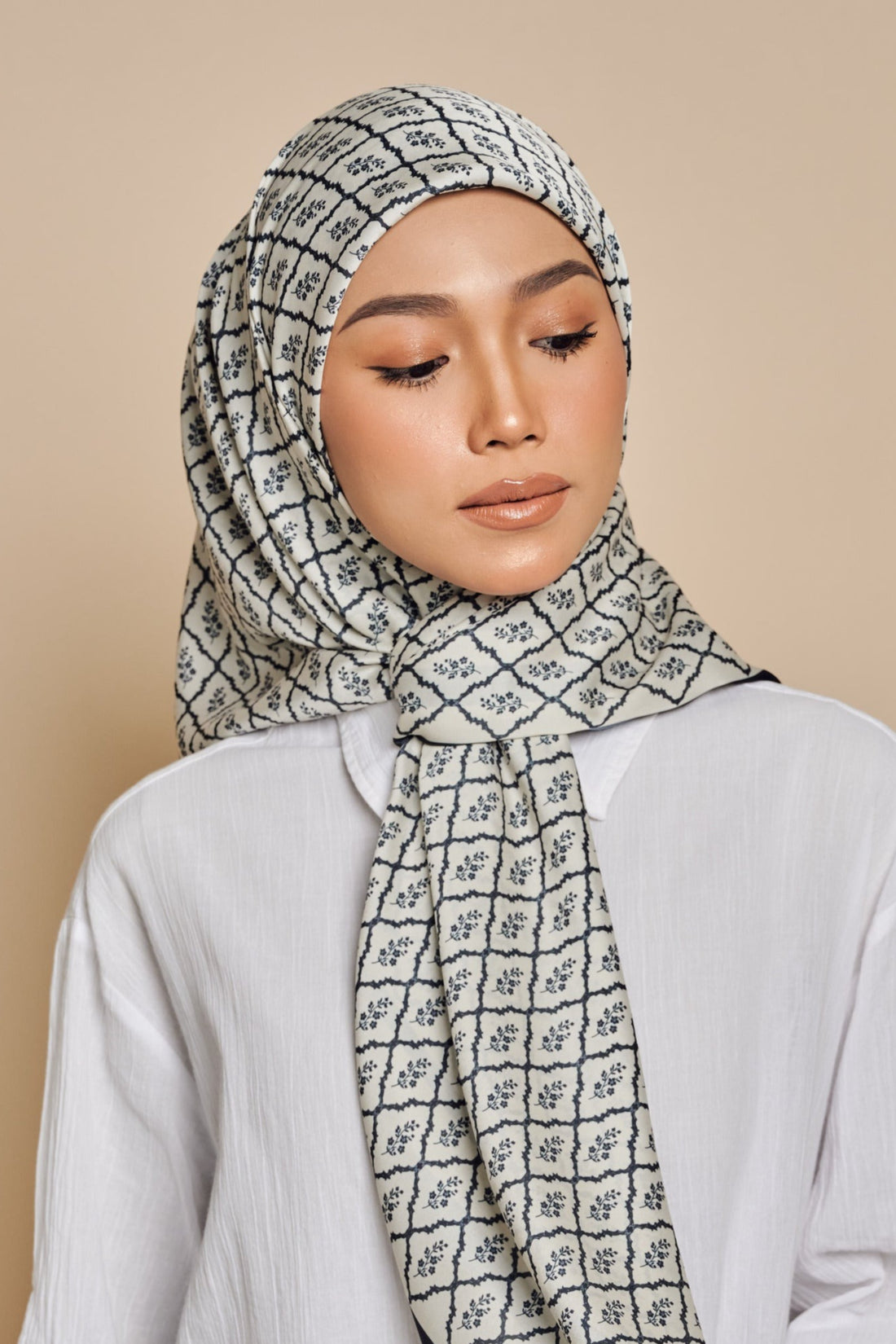 Grace monogram scarves in Brown – NADA IDENTITY