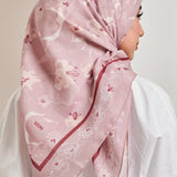 Botanical Blossom Scarf in Dusty Pink