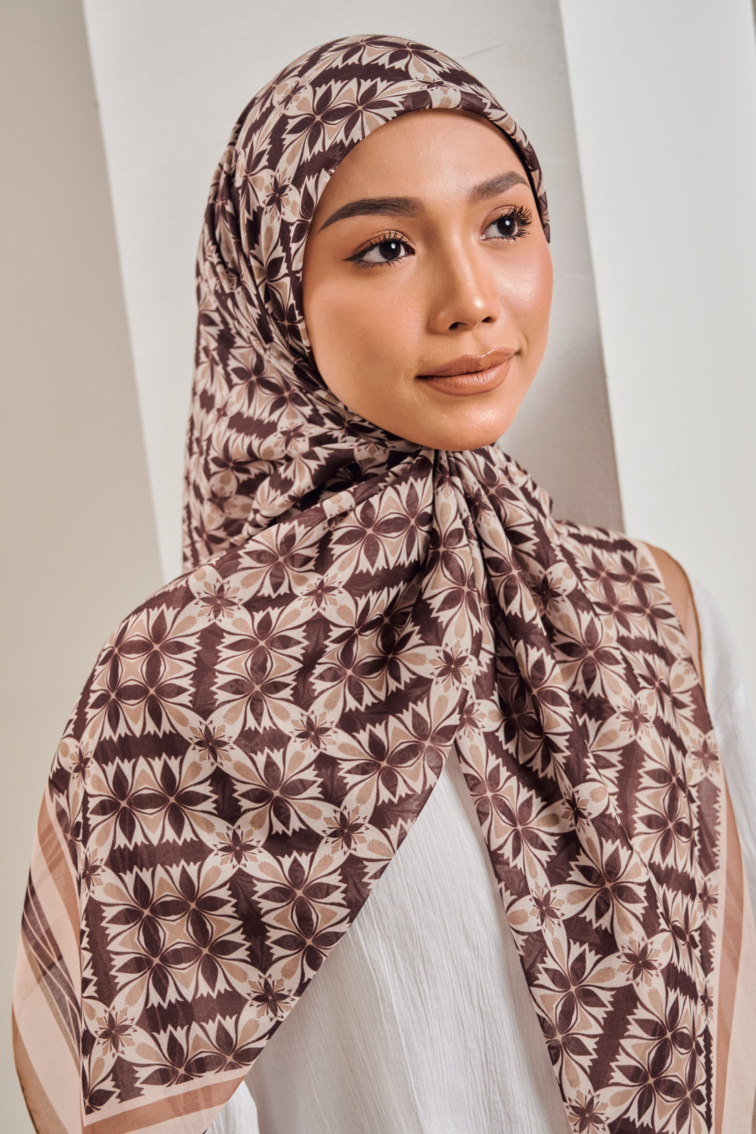 Grace monogram scarves in Brown – NADA IDENTITY