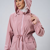 Neo Windbreaker Top in Dusty Pink