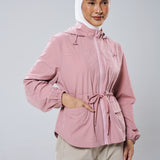Neo Windbreaker Top in Dusty Pink