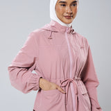Neo Windbreaker Top in Dusty Pink