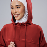 Natalia Hoodie Dress in Red
